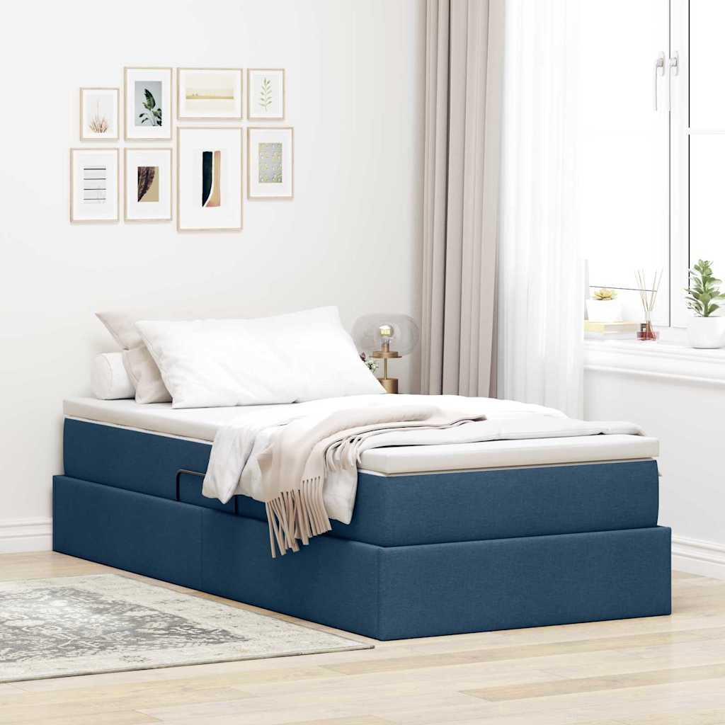Opslag bed met matras met matras Blauw 90 x 190 cm Polyester is nu te koop bij PeponiXL, paradijselijk wonen!
