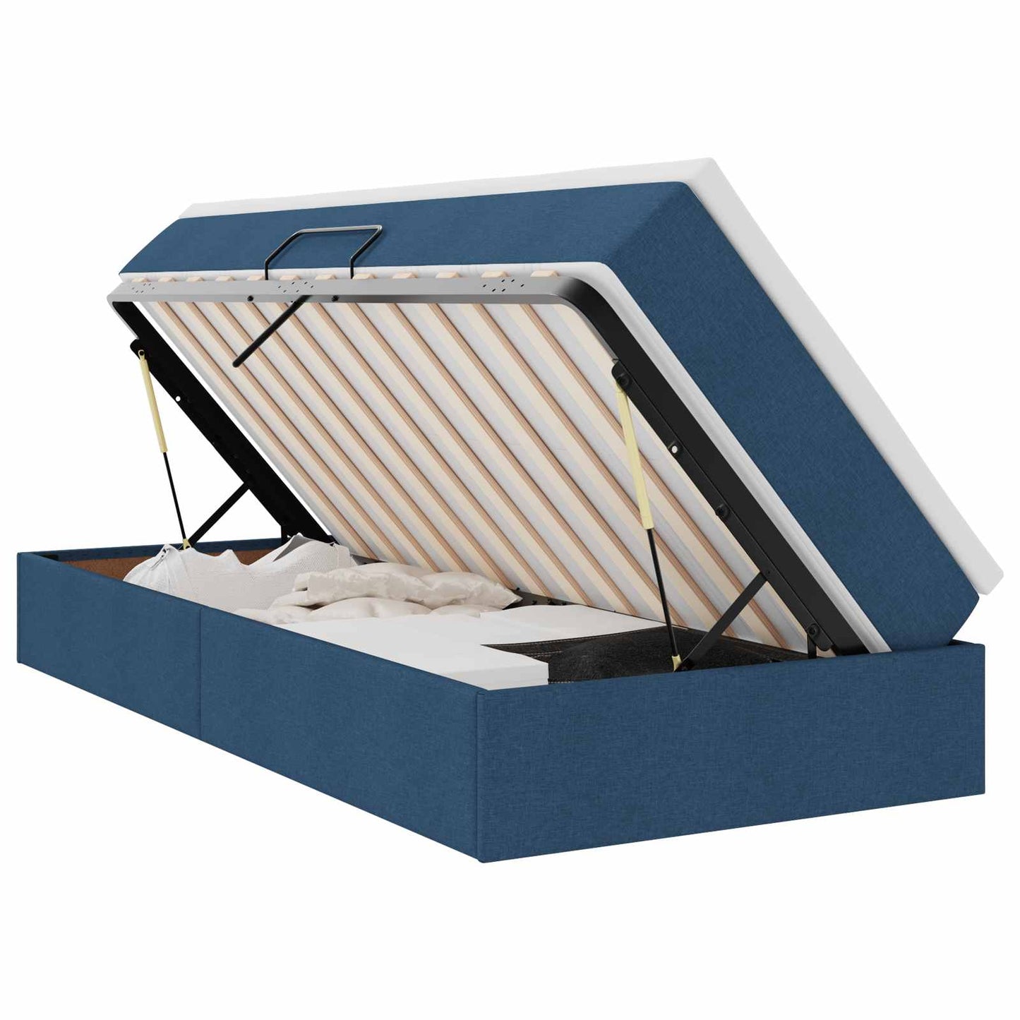 Opslag bed met matras met matras Blauw 90 x 190 cm Polyester is nu te koop bij PeponiXL, paradijselijk wonen!