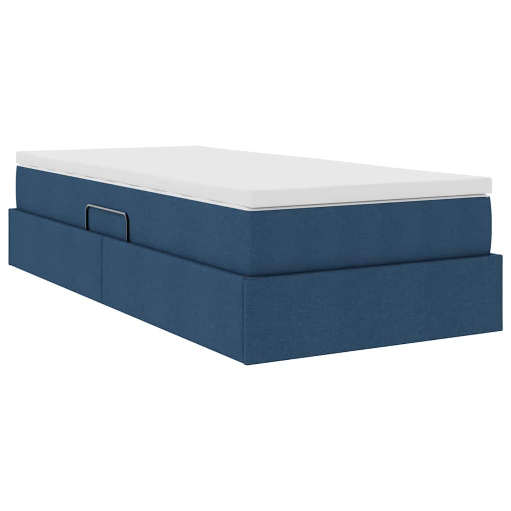 Opslag bed met matras met matras Blauw 90 x 190 cm Polyester is nu te koop bij PeponiXL, paradijselijk wonen!