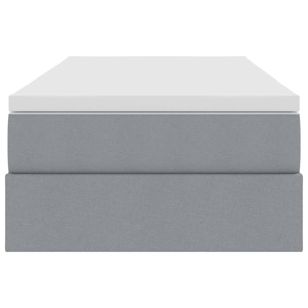 Opslag bed met matras Lichtgrijs 100 x 200 cm Polyester is nu te koop bij PeponiXL, paradijselijk wonen!