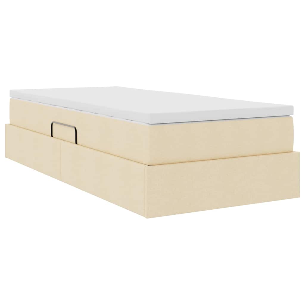Opslag bed met matras met matras Crème 100 x 200 cm Polyester is nu te koop bij PeponiXL, paradijselijk wonen!