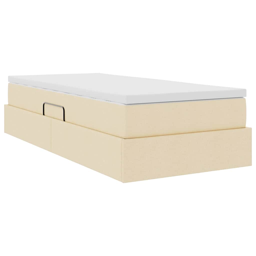 Opslag bed met matras met matras Crème 100 x 200 cm Polyester is nu te koop bij PeponiXL, paradijselijk wonen!