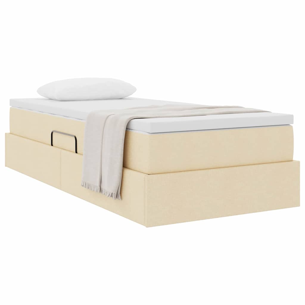 Opslag bed met matras met matras Crème 100 x 200 cm Polyester is nu te koop bij PeponiXL, paradijselijk wonen!