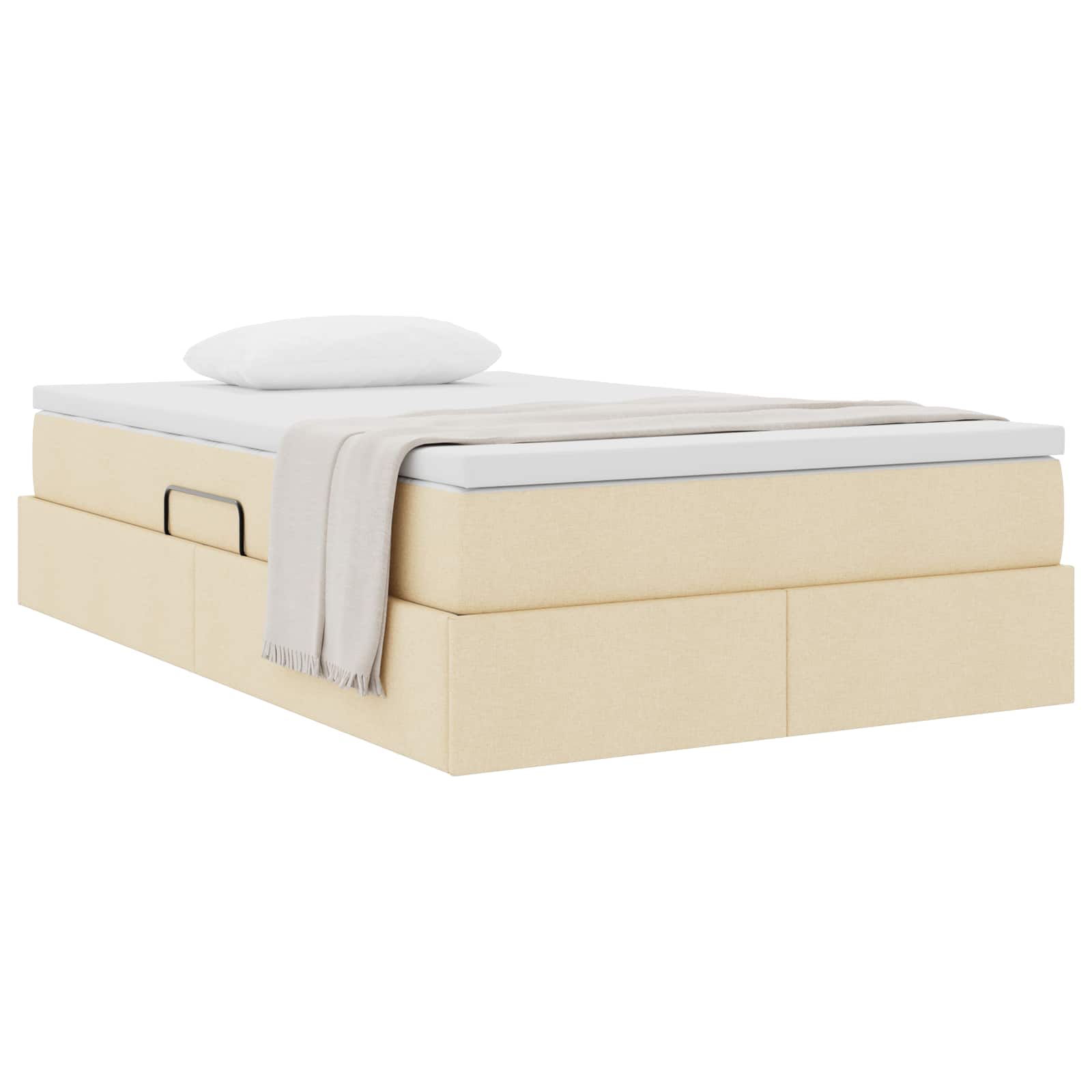 Opslag bed met matras met matras Crème 120 x 190 cm Polyester is nu te koop bij PeponiXL, paradijselijk wonen!
