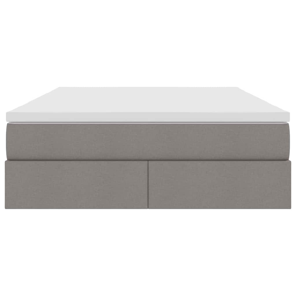 Opslag bed met matras met matras Taupe 140 x 200 cm Polyester is nu te koop bij PeponiXL, paradijselijk wonen!