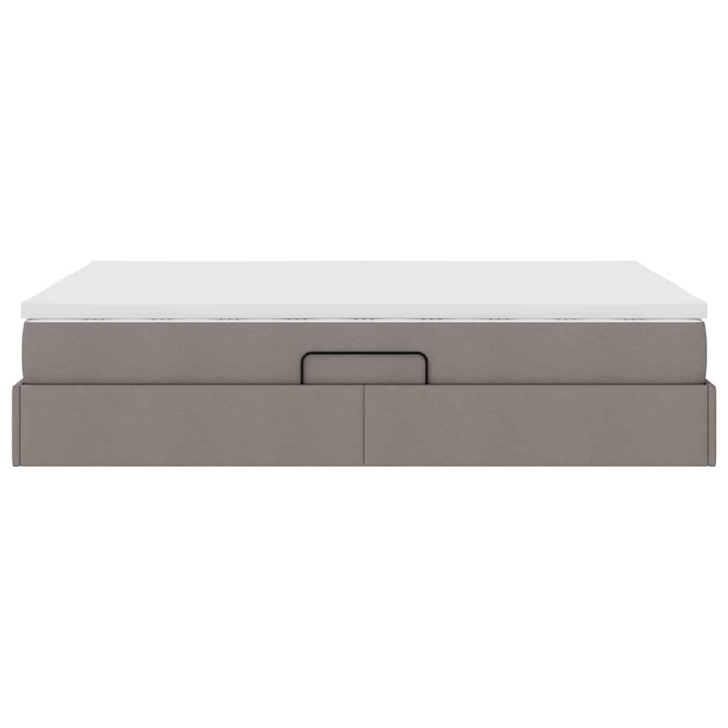 Opslag bed met matras met matras Taupe 140 x 200 cm Polyester is nu te koop bij PeponiXL, paradijselijk wonen!