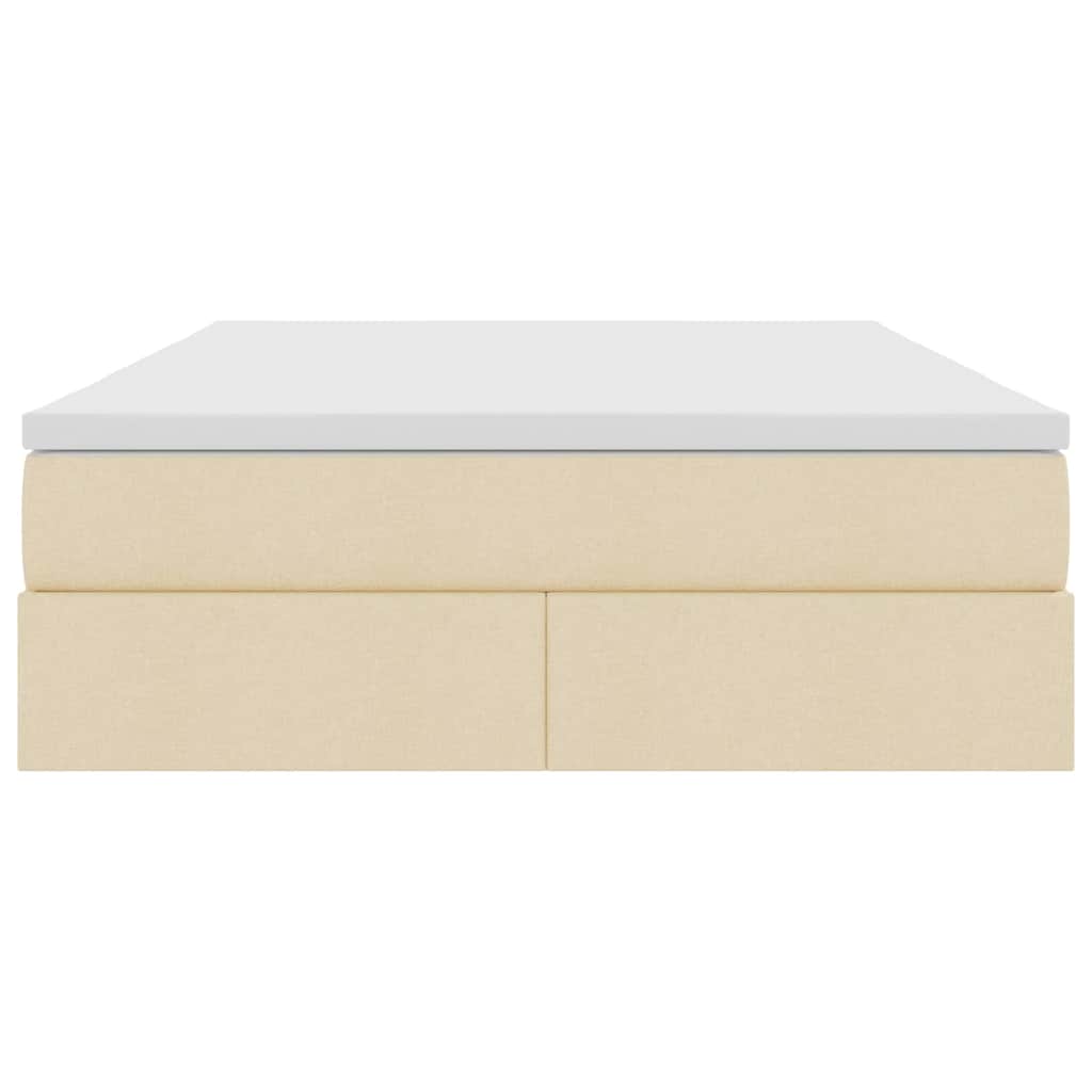 Opslag bed met matras met matras Crème 140 x 200 cm Polyester is nu te koop bij PeponiXL, paradijselijk wonen!