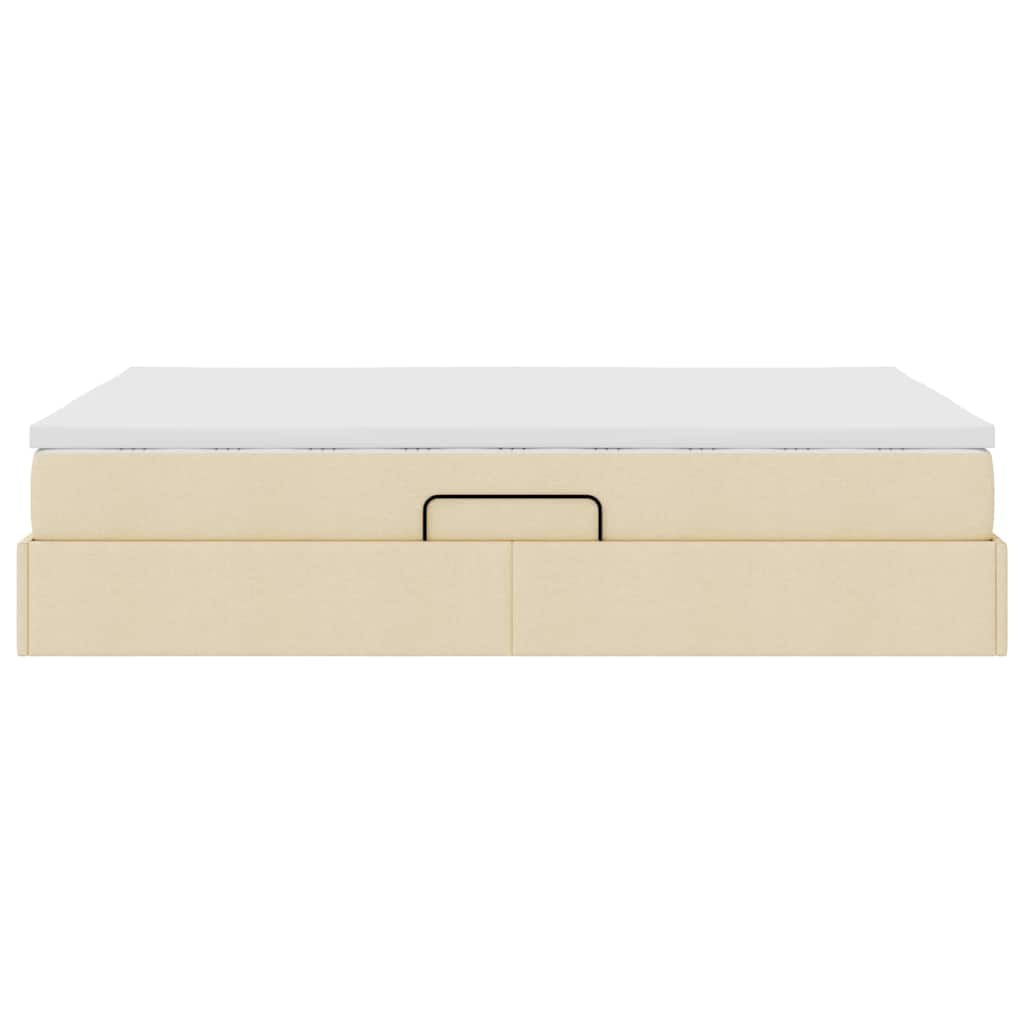 Opslag bed met matras met matras Crème 140 x 200 cm Polyester is nu te koop bij PeponiXL, paradijselijk wonen!