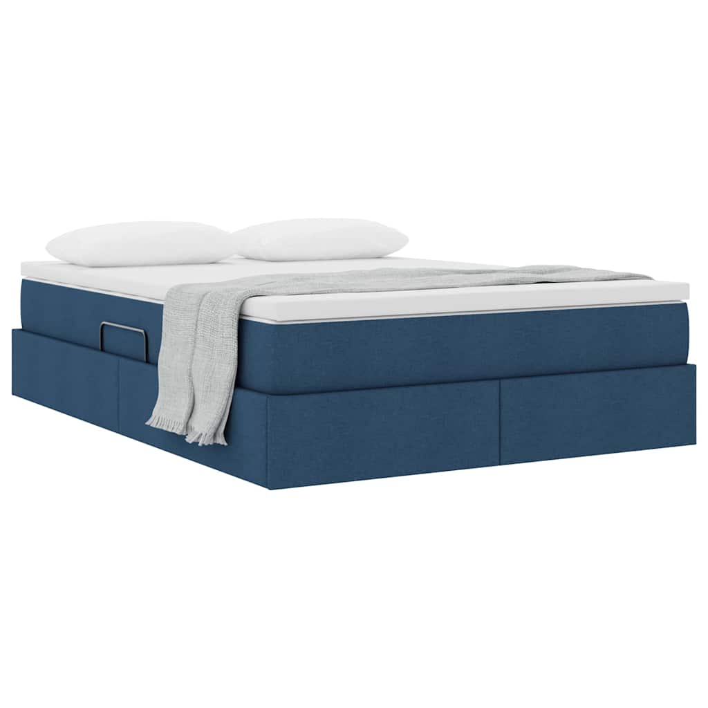 Opslag bed met matras met matras Blauw 140 x 200 cm Polyester is nu te koop bij PeponiXL, paradijselijk wonen!