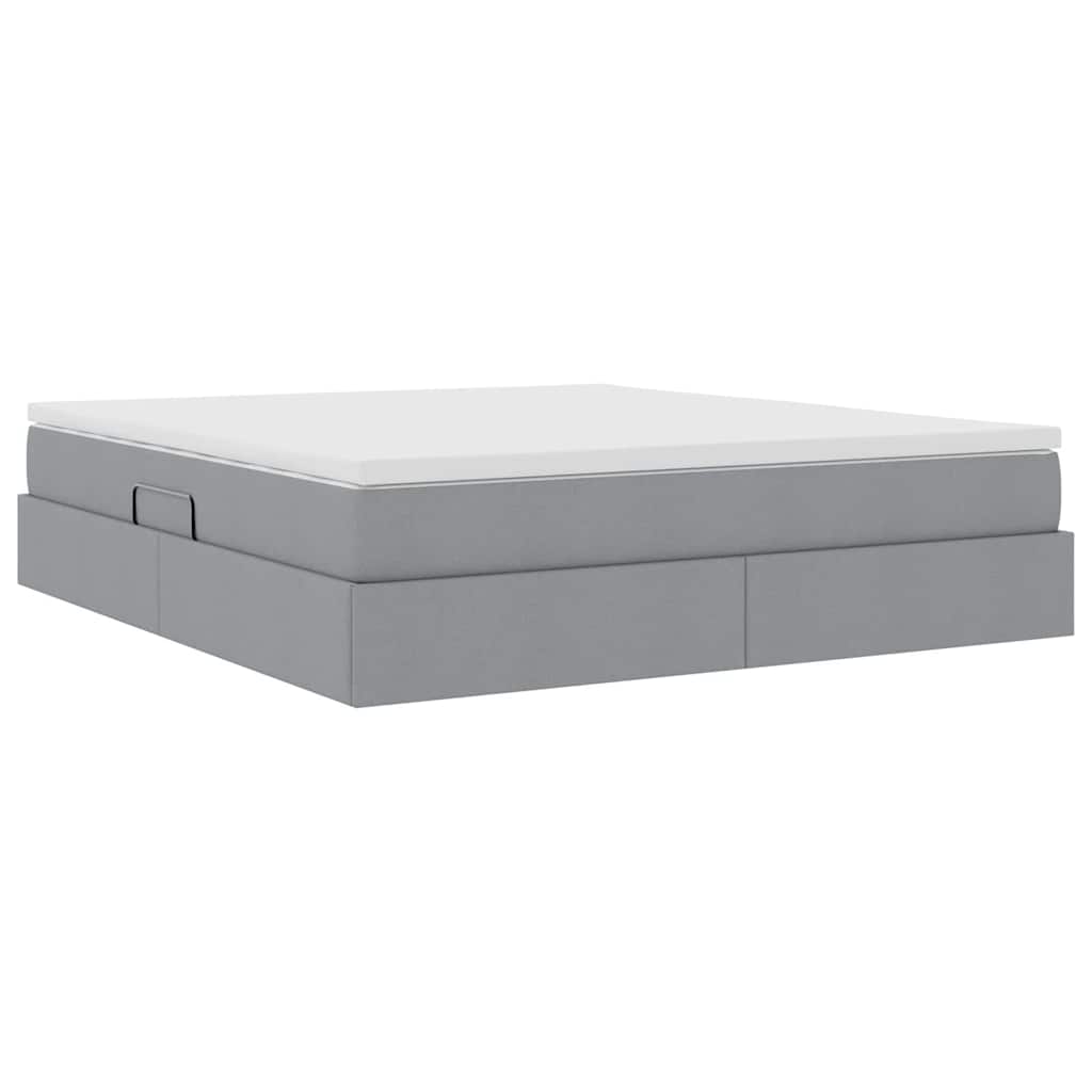 Opslag bed met matras Lichtgrijs 180 x 200 cm Polyester is nu te koop bij PeponiXL, paradijselijk wonen!