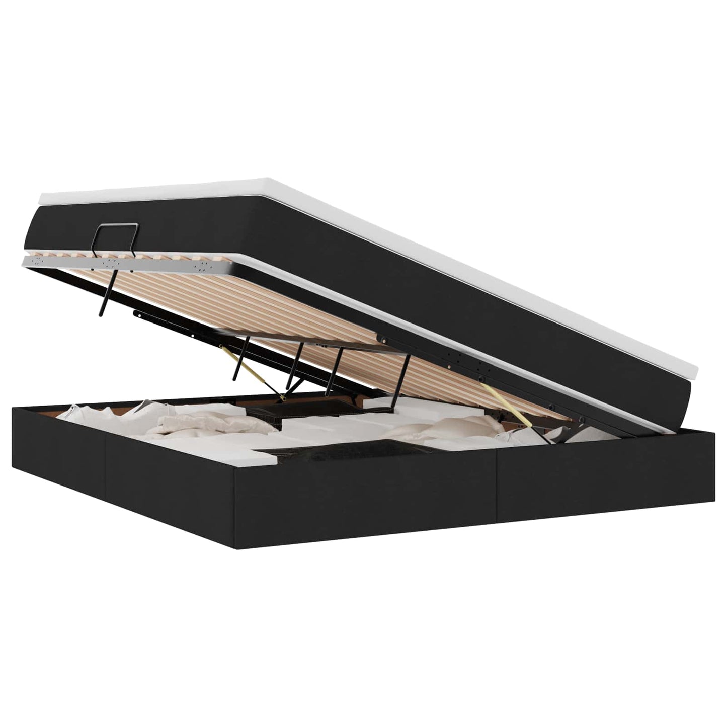 Opslag bed met matras met matras Zwart 180 x 200 cm Polyester is nu te koop bij PeponiXL, paradijselijk wonen!