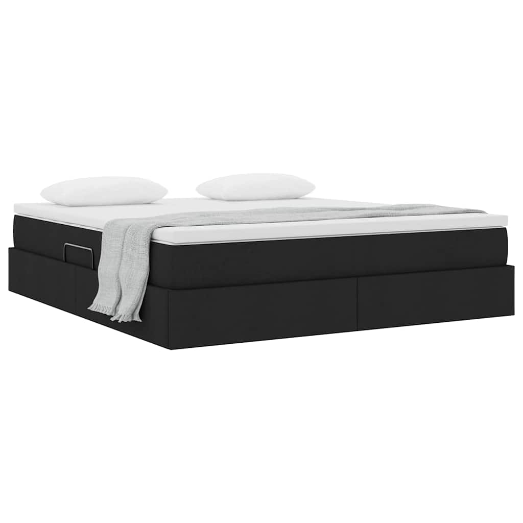 Opslag bed met matras met matras Zwart 180 x 200 cm Polyester is nu te koop bij PeponiXL, paradijselijk wonen!