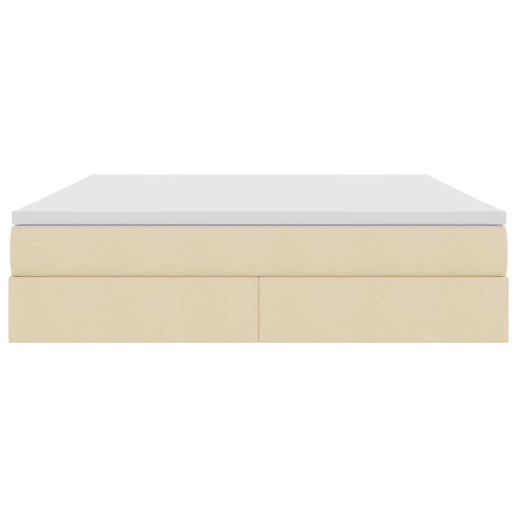 Opslag bed met matras met matras Crème 180 x 200 cm Polyester is nu te koop bij PeponiXL, paradijselijk wonen!