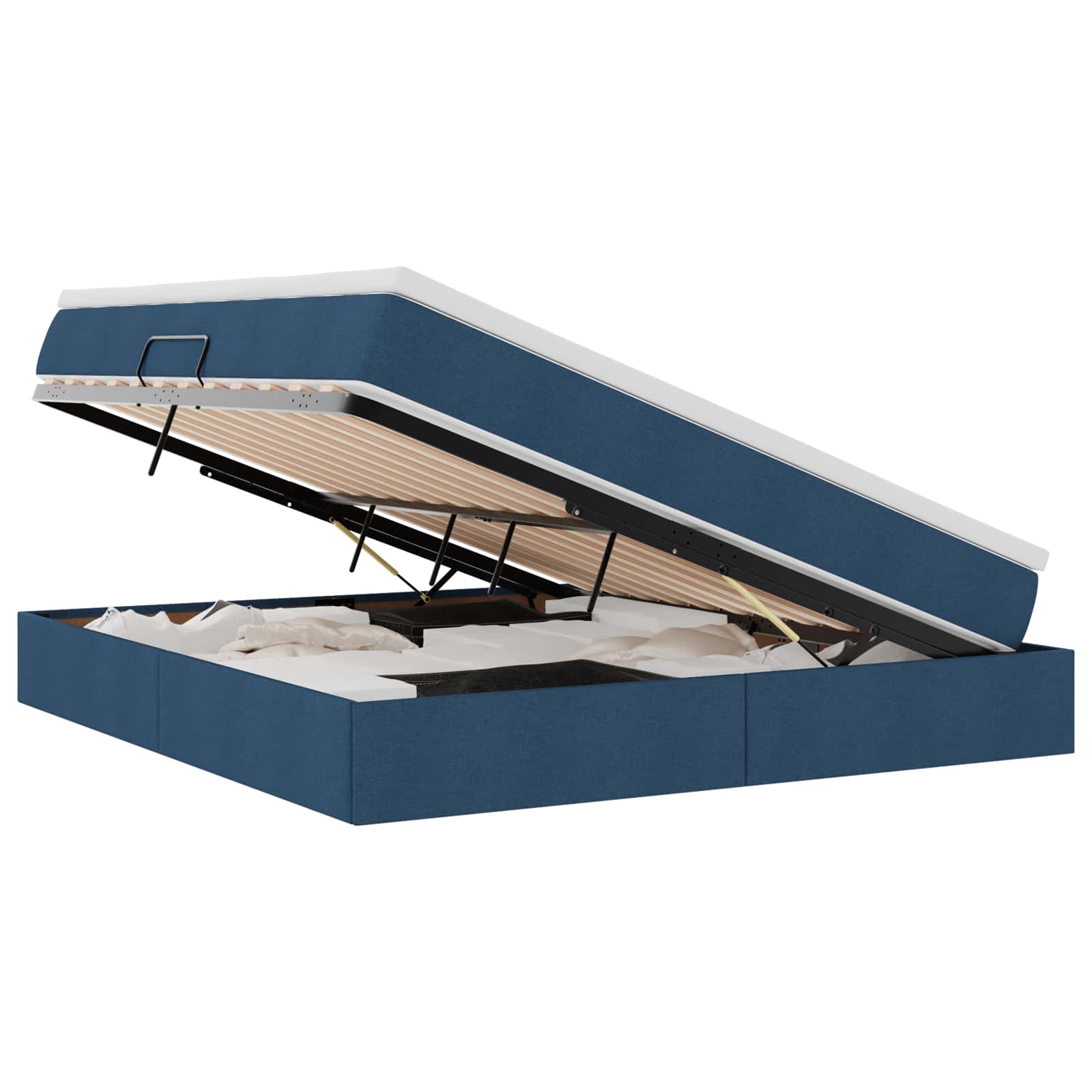 Opslag bed met matras met matras Blauw 180 x 200 cm Polyester is nu te koop bij PeponiXL, paradijselijk wonen!