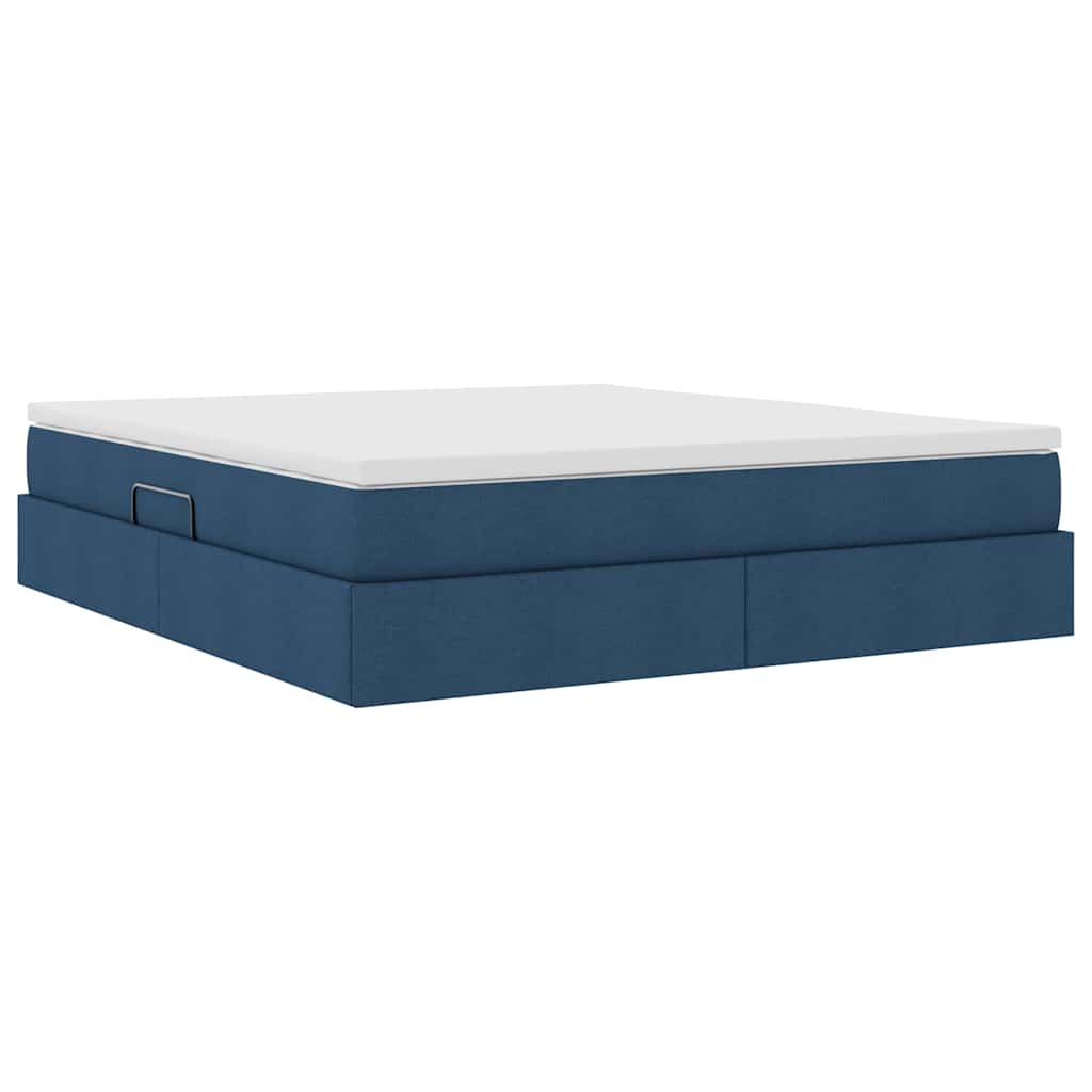 Opslag bed met matras met matras Blauw 180 x 200 cm Polyester is nu te koop bij PeponiXL, paradijselijk wonen!
