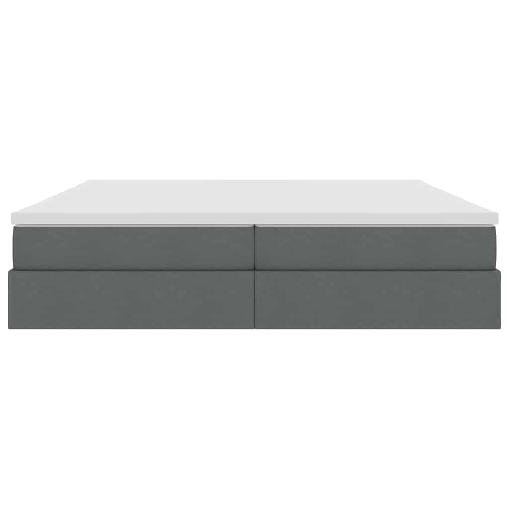 Opslag bed met matras Donkergrijs 200 x 200 cm Polyester is nu te koop bij PeponiXL, paradijselijk wonen!