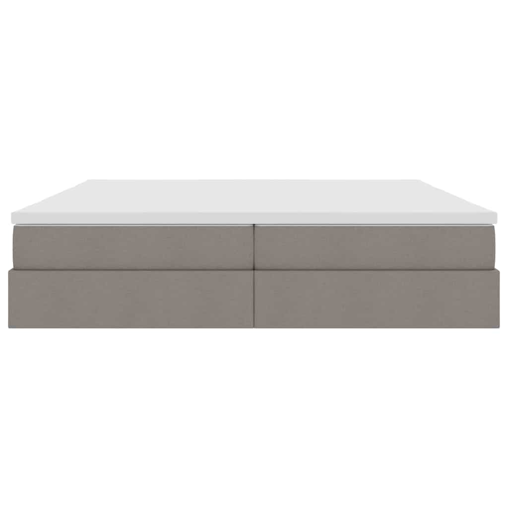 Opslag bed met matras met matras Taupe 200 x 200 cm Polyester is nu te koop bij PeponiXL, paradijselijk wonen!