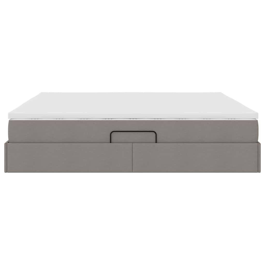 Opslag bed met matras met matras Taupe 200 x 200 cm Polyester is nu te koop bij PeponiXL, paradijselijk wonen!