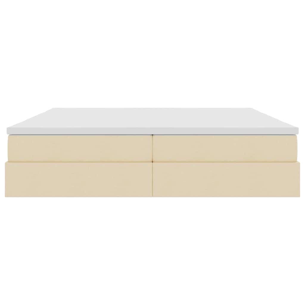 Opslag bed met matras met matras Crème 200 x 200 cm Polyester is nu te koop bij PeponiXL, paradijselijk wonen!