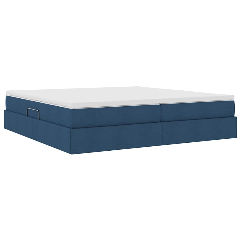 Opslag bed met matras met matras Blauw 200 x 200 cm Polyester is nu te koop bij PeponiXL, paradijselijk wonen!