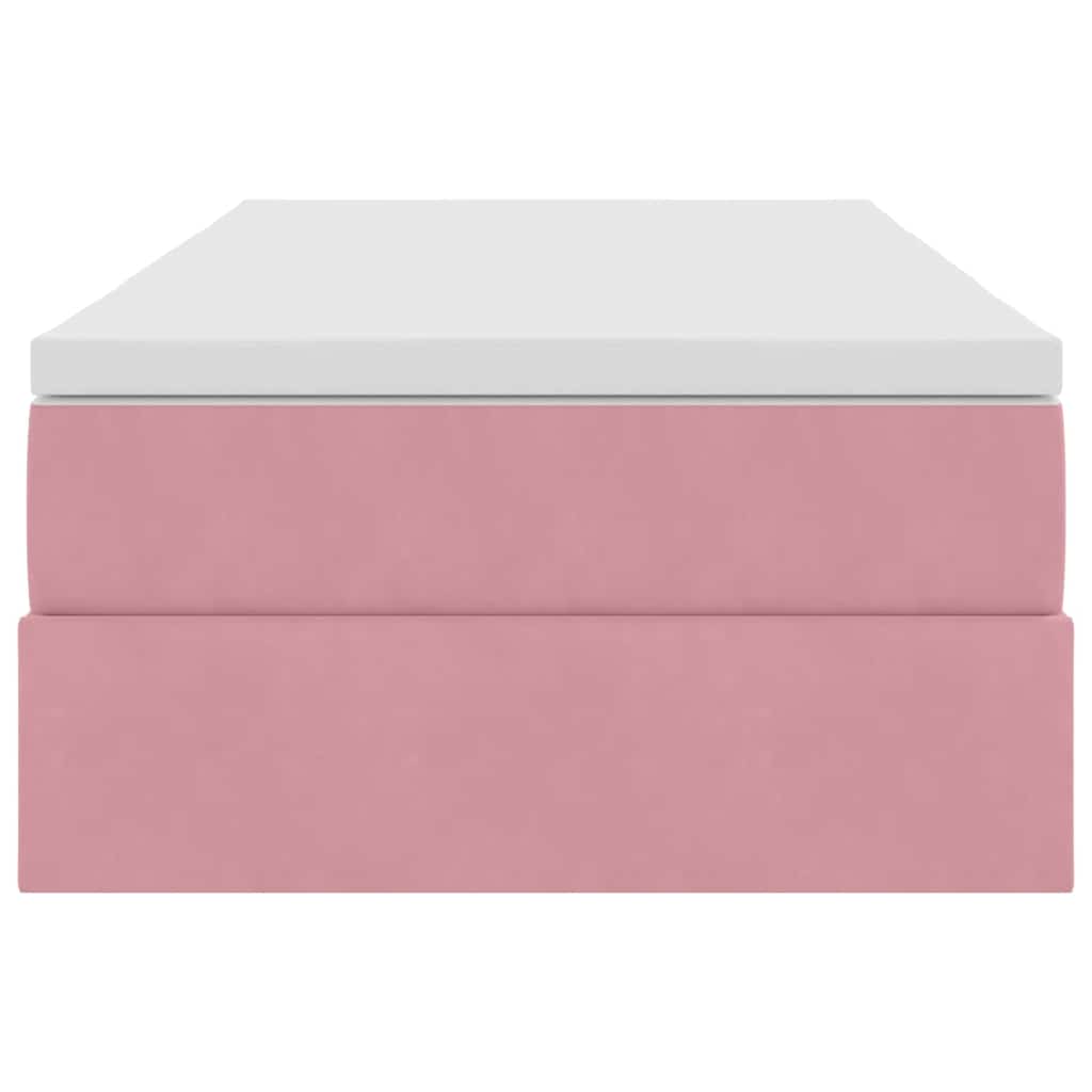 Opbergbed met matras met matras Roze 90 x 190 cm Fluweel is nu te koop bij PeponiXL, paradijselijk wonen!
