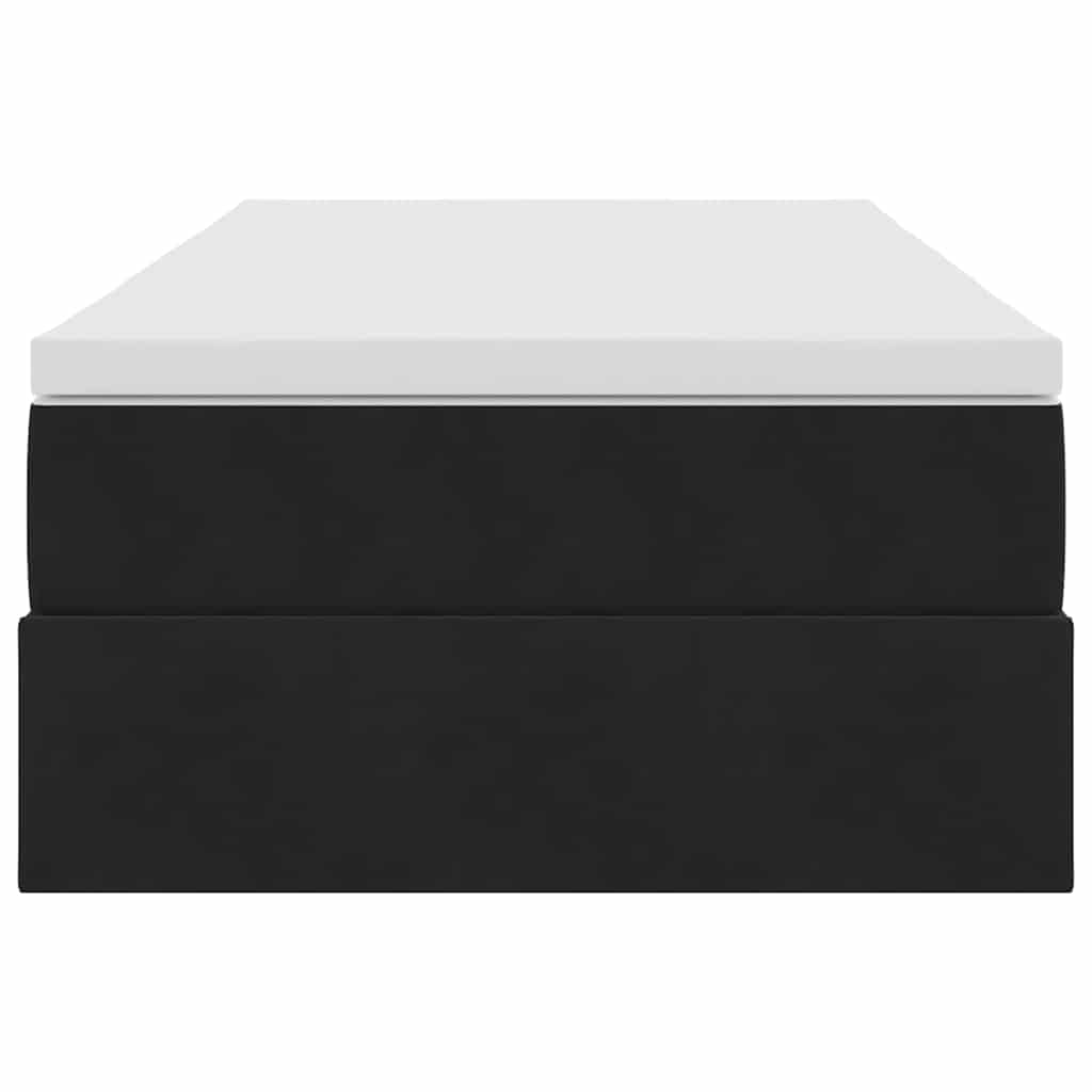 Opbergbed met matras met matras Zwart 90 x 200 cm Fluweel is nu te koop bij PeponiXL, paradijselijk wonen!