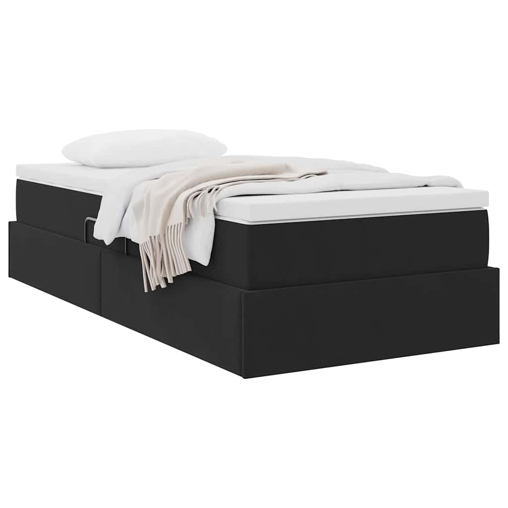 Opbergbed met matras met matras Zwart 90 x 200 cm Fluweel is nu te koop bij PeponiXL, paradijselijk wonen!