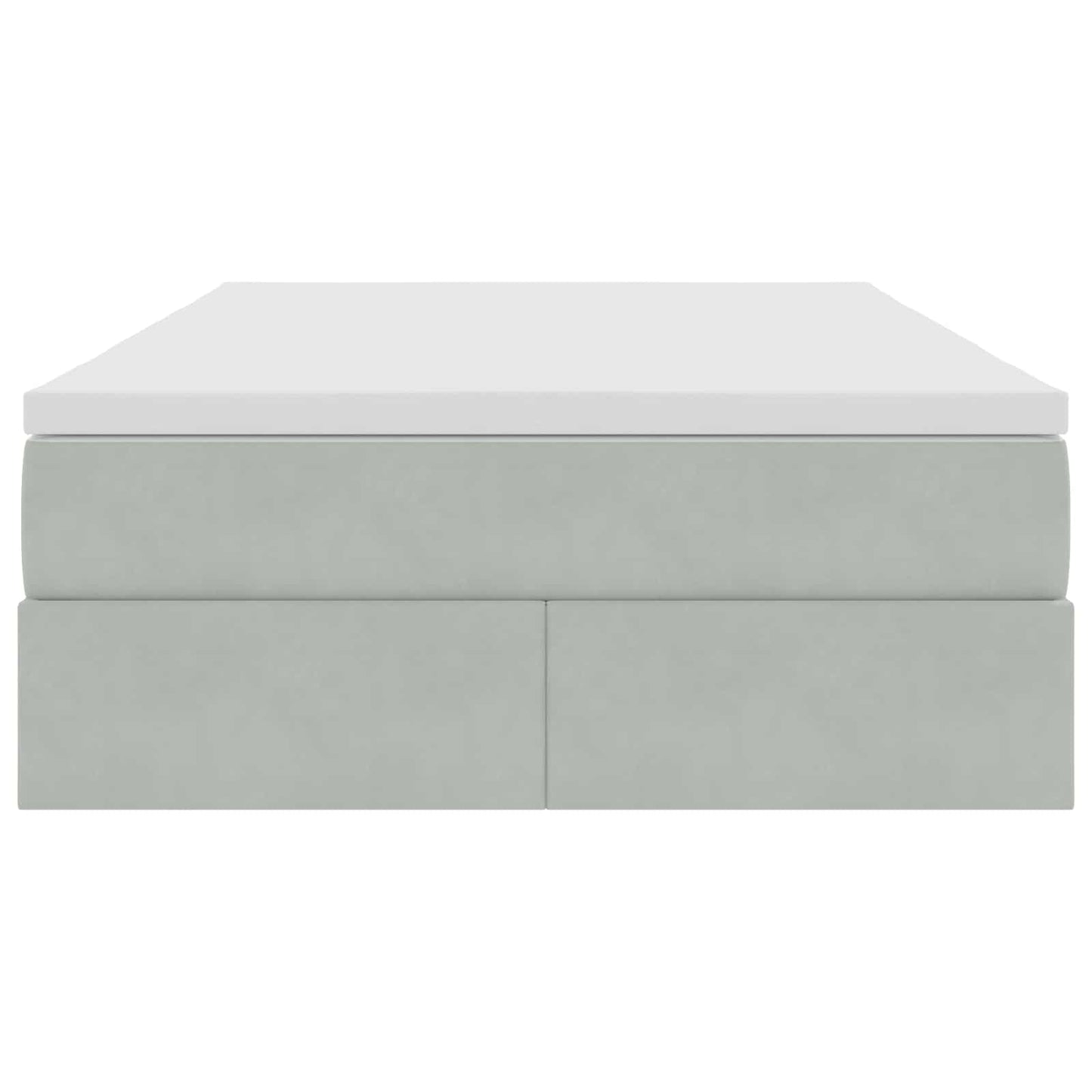 Opbergbed met matras met matras Lichtgrijs 120 x 190 cm Fluweel is nu te koop bij PeponiXL, paradijselijk wonen!