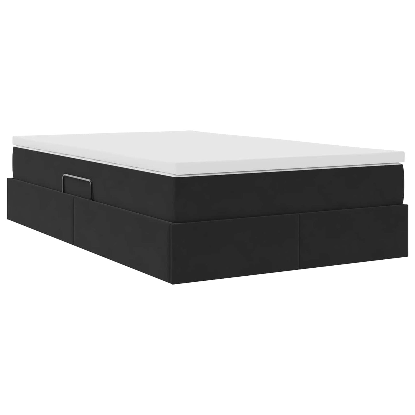 Opbergbed met matras met matras Zwart 120 x 190 cm Fluweel is nu te koop bij PeponiXL, paradijselijk wonen!