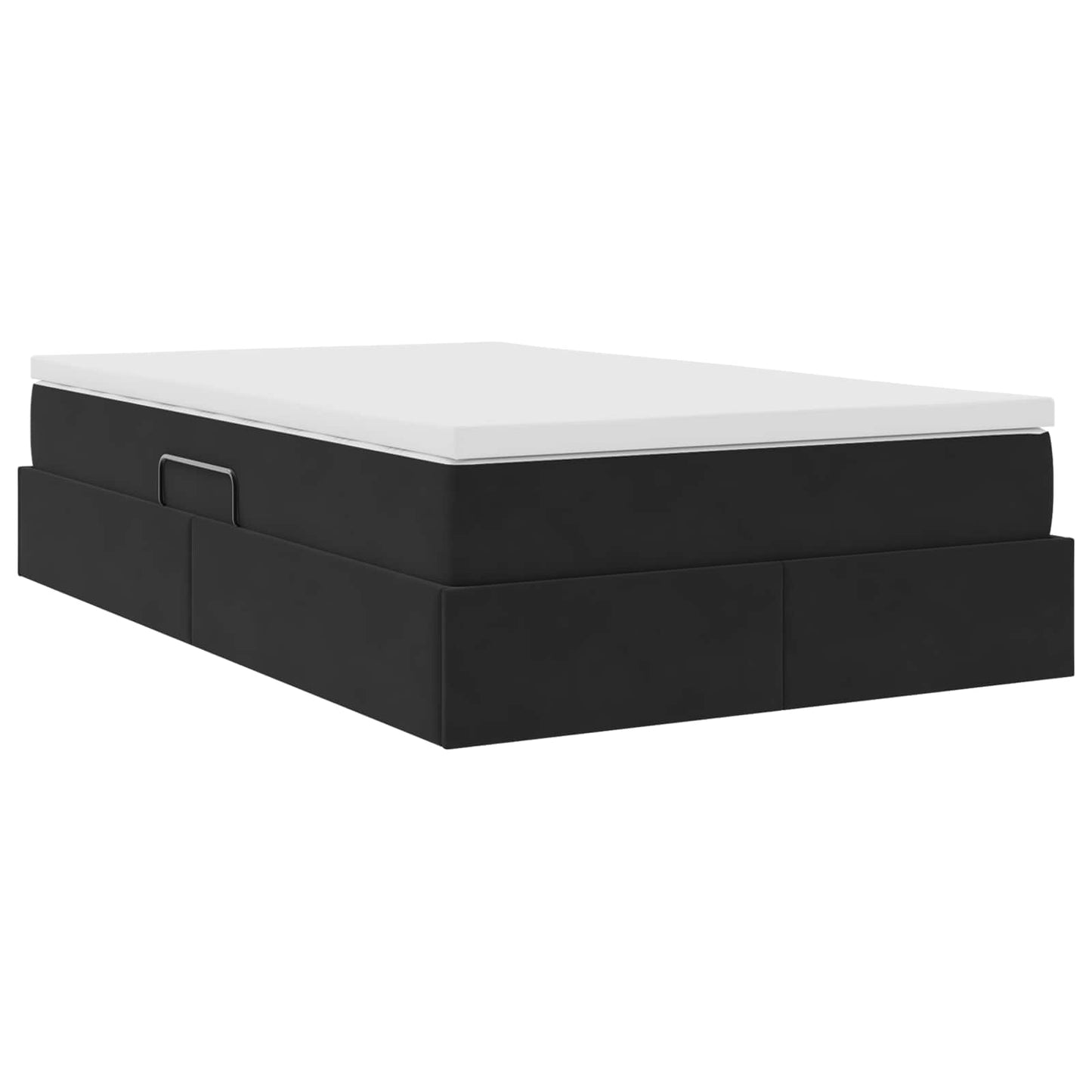 Opbergbed met matras met matras Zwart 120 x 190 cm Fluweel is nu te koop bij PeponiXL, paradijselijk wonen!
