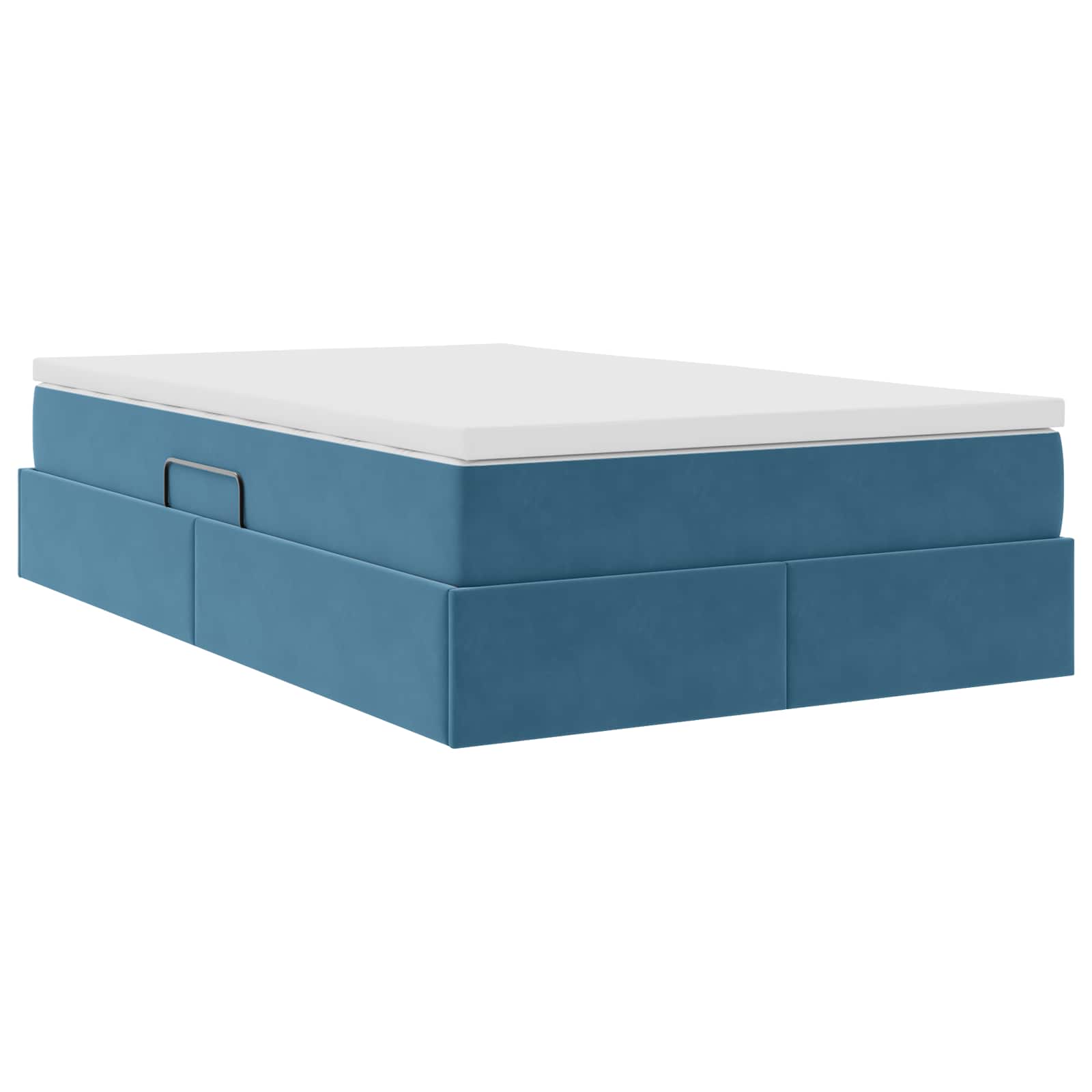 Opbergbed met matras met matras Blauw 120 x 190 cm Fluweel is nu te koop bij PeponiXL, paradijselijk wonen!