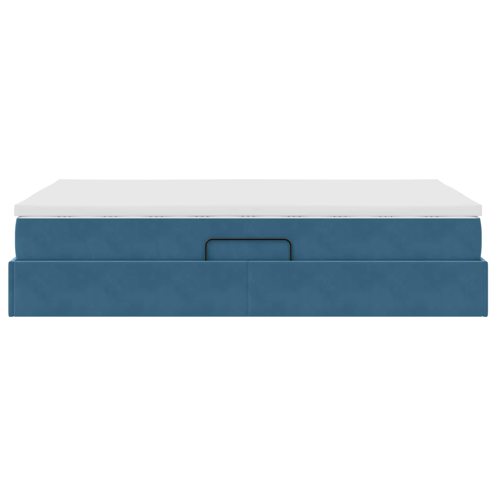 Opbergbed met matras met matras Blauw 120 x 190 cm Fluweel is nu te koop bij PeponiXL, paradijselijk wonen!