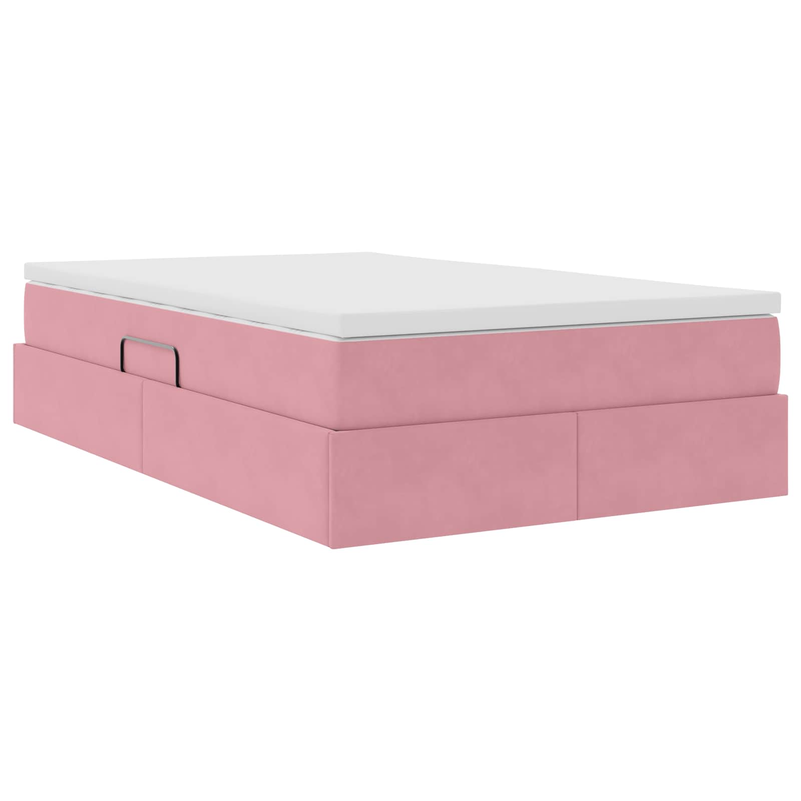 Opbergbed met matras met matras Roze 120 x 190 cm Fluweel is nu te koop bij PeponiXL, paradijselijk wonen!