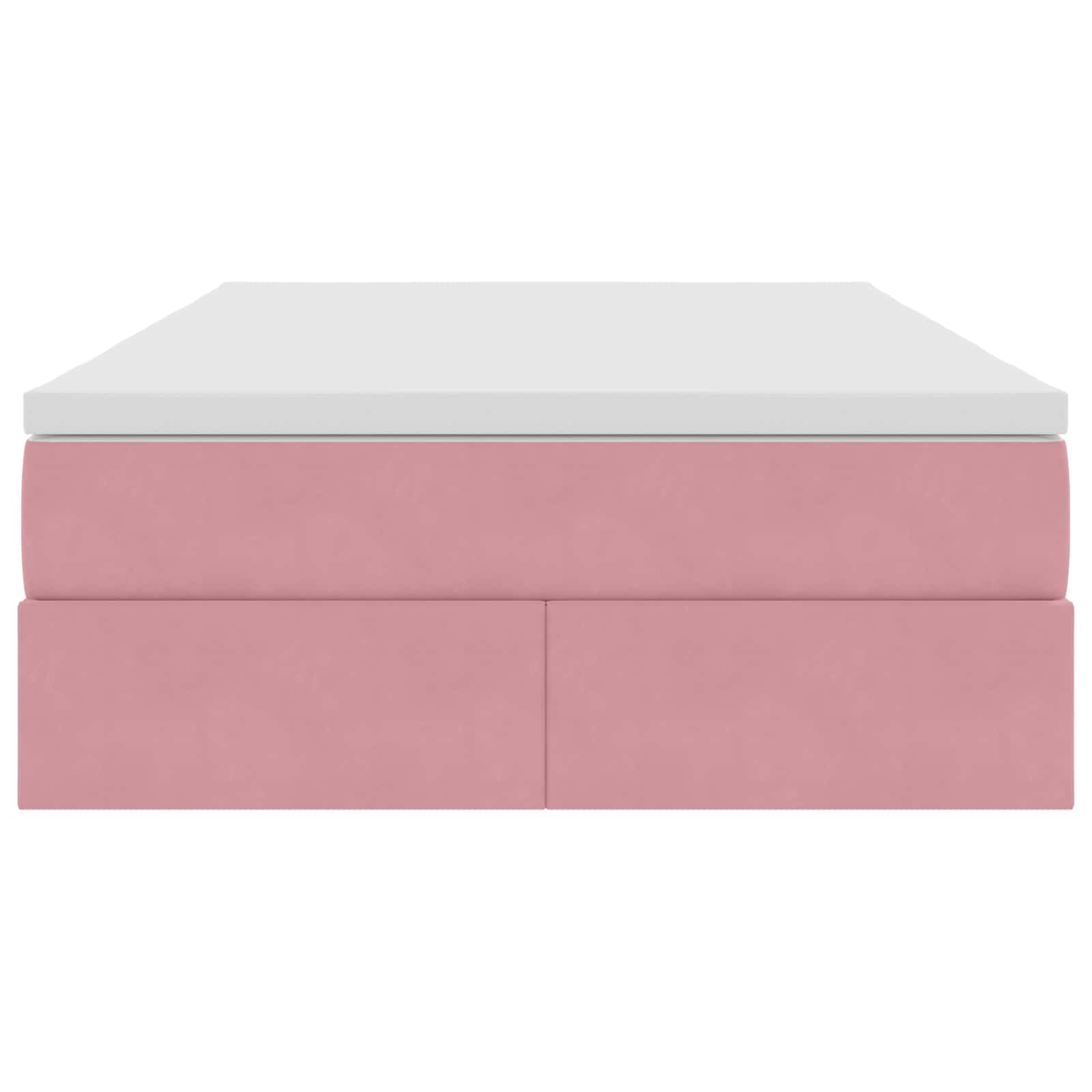 Opbergbed met matras met matras Roze 120 x 190 cm Fluweel is nu te koop bij PeponiXL, paradijselijk wonen!