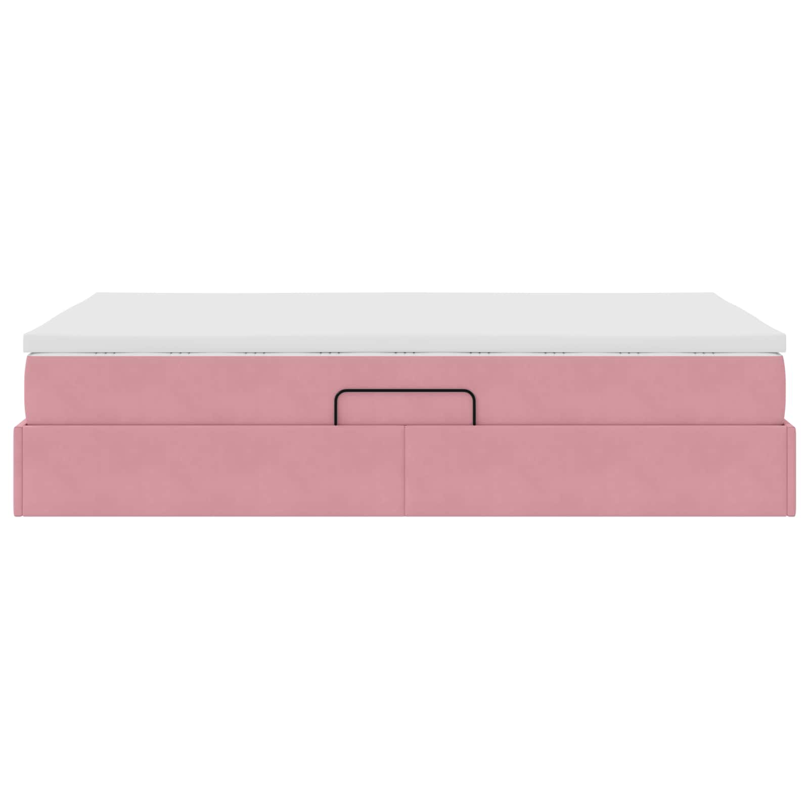 Opbergbed met matras met matras Roze 120 x 190 cm Fluweel is nu te koop bij PeponiXL, paradijselijk wonen!