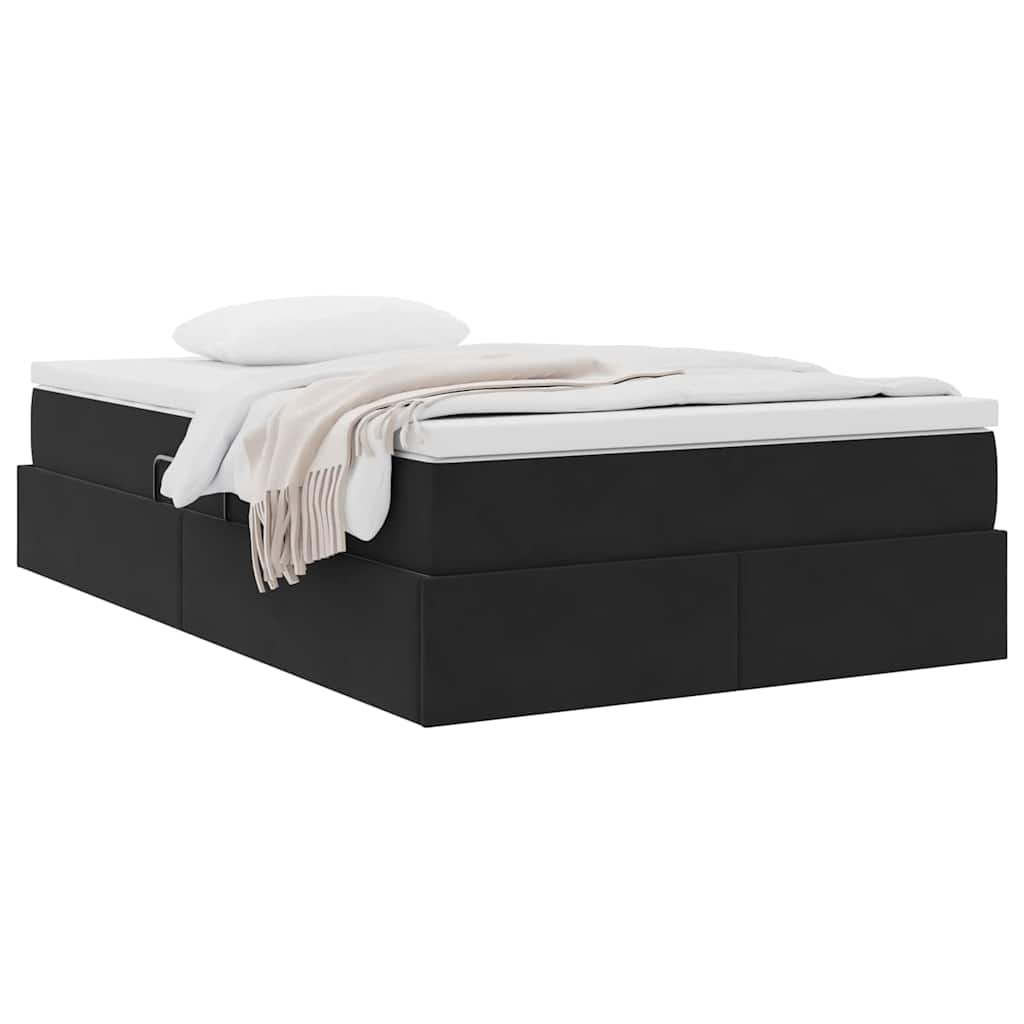 Opbergbed met matras met matras Zwart 120 x 200 cm Fluweel is nu te koop bij PeponiXL, paradijselijk wonen!