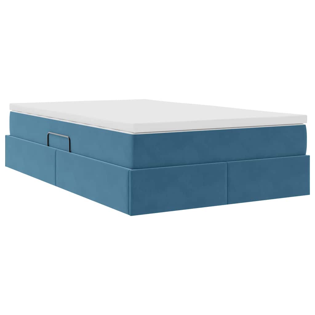 Opbergbed met matras Donkerblauw 120 x 200 cm Fluweel is nu te koop bij PeponiXL, paradijselijk wonen!