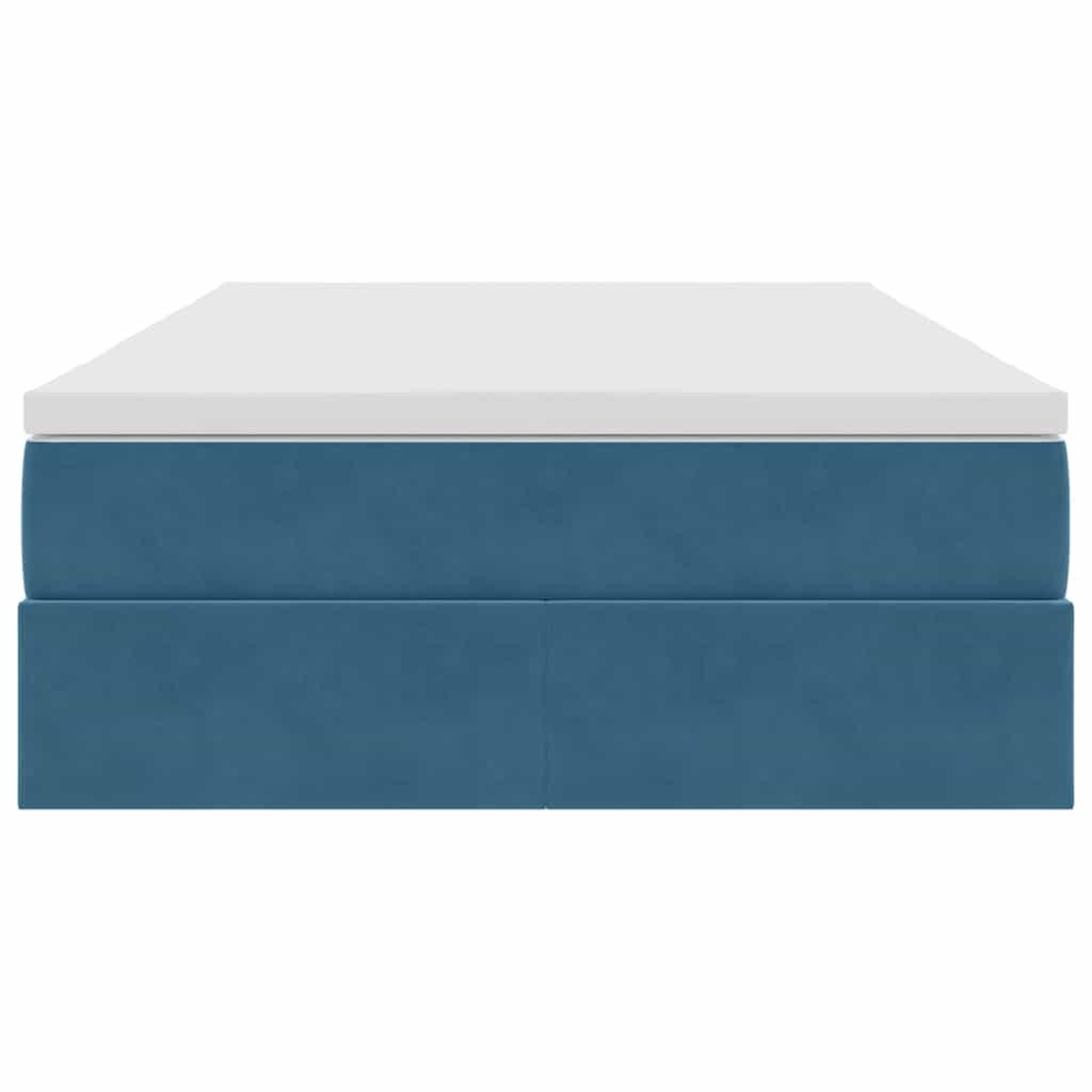 Opbergbed met matras Donkerblauw 120 x 200 cm Fluweel is nu te koop bij PeponiXL, paradijselijk wonen!