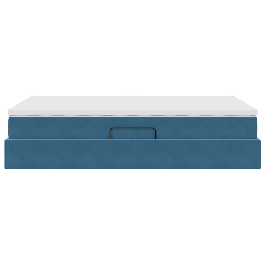 Opbergbed met matras Donkerblauw 120 x 200 cm Fluweel is nu te koop bij PeponiXL, paradijselijk wonen!