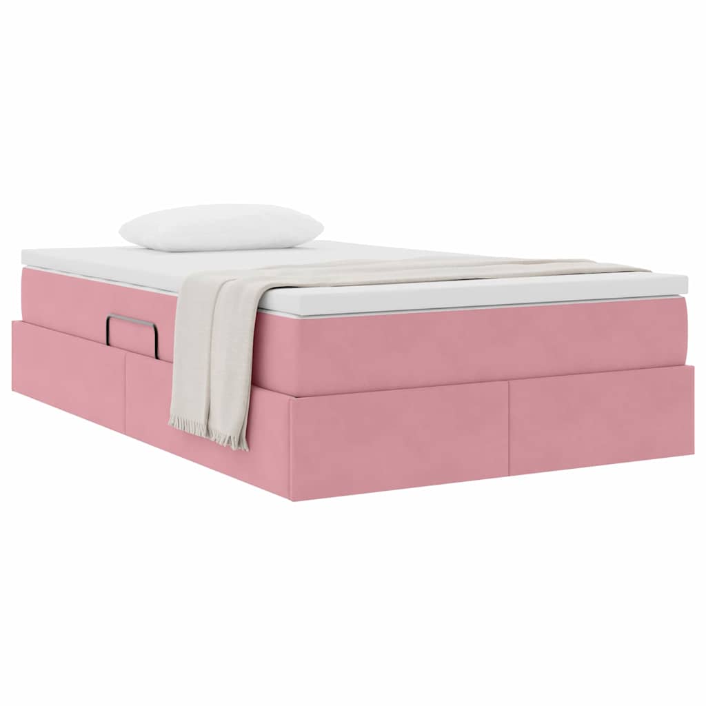 Opbergbed met matras met matras Roze 120 x 200 cm Fluweel is nu te koop bij PeponiXL, paradijselijk wonen!