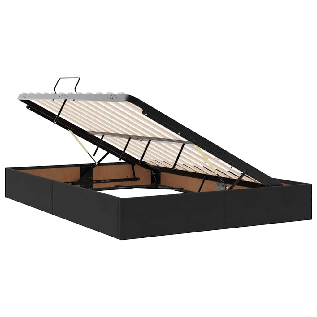 Opbergbed met matras met matras Zwart 140 x 200 cm Fluweel is nu te koop bij PeponiXL, paradijselijk wonen!
