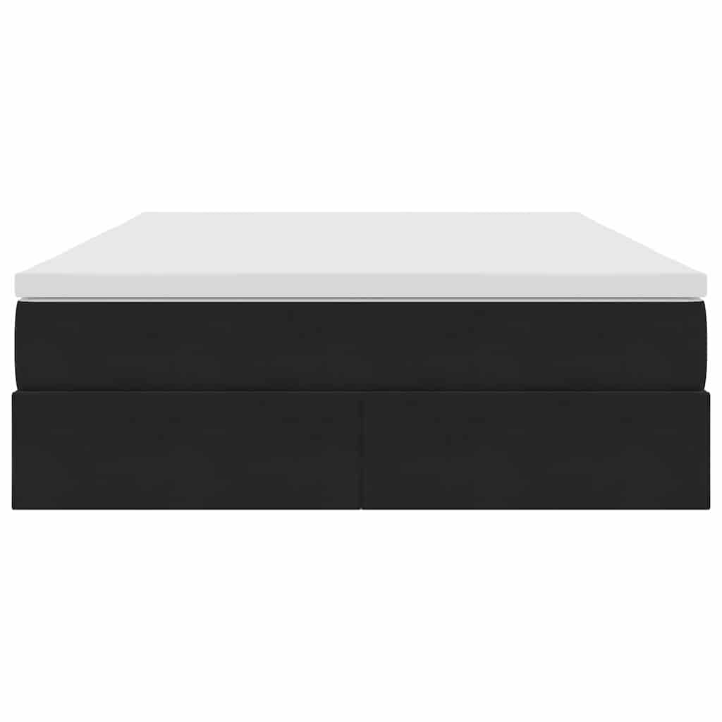 Opbergbed met matras met matras Zwart 140 x 200 cm Fluweel is nu te koop bij PeponiXL, paradijselijk wonen!