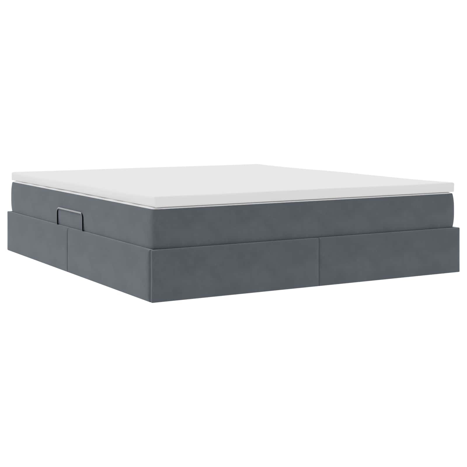 Opbergbed met matras Donkergrijs 180 x 200 cm Fluweel is nu te koop bij PeponiXL, paradijselijk wonen!