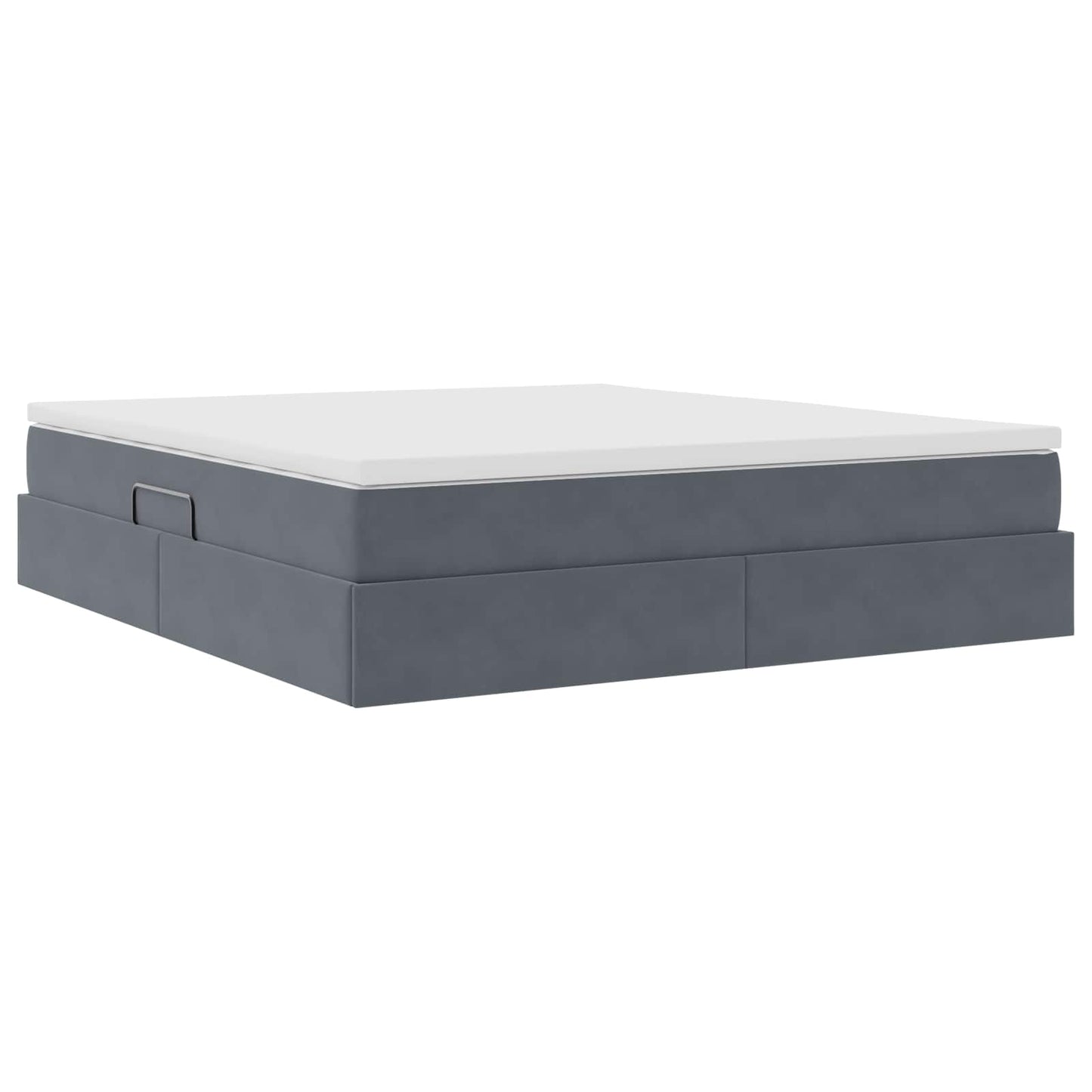 Opbergbed met matras Donkergrijs 180 x 200 cm Fluweel is nu te koop bij PeponiXL, paradijselijk wonen!