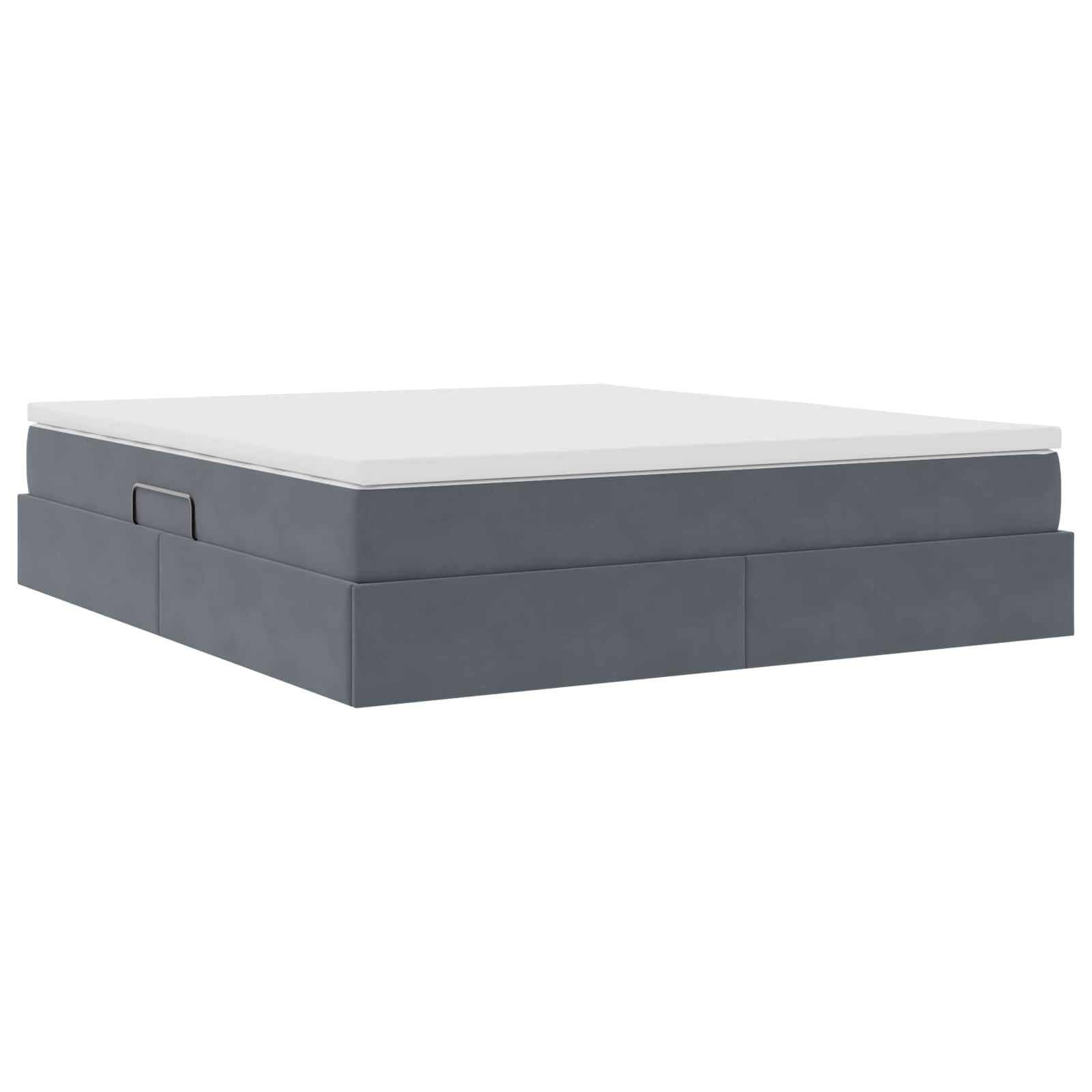 Opbergbed met matras Donkergrijs 180 x 200 cm Fluweel is nu te koop bij PeponiXL, paradijselijk wonen!