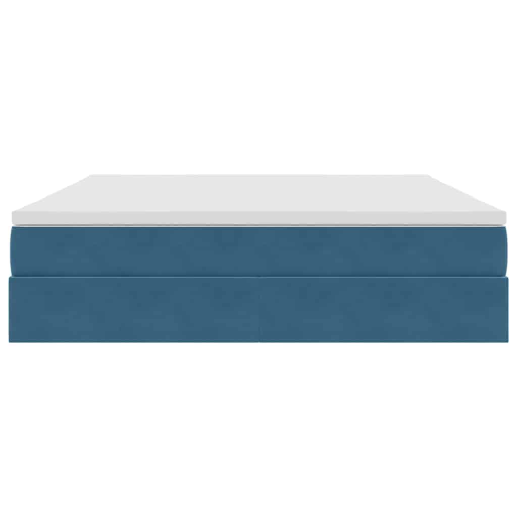 Opbergbed met matras Donkerblauw 180 x 200 cm Fluweel is nu te koop bij PeponiXL, paradijselijk wonen!