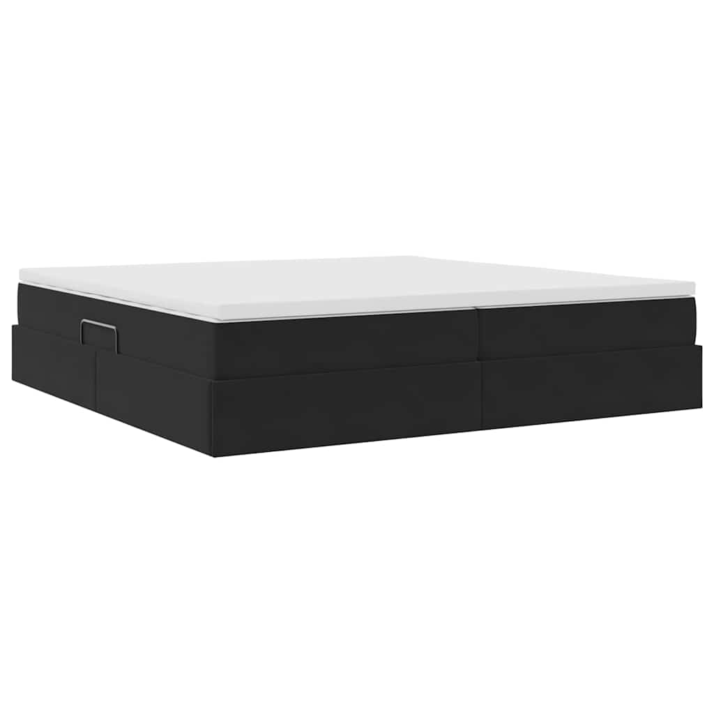 Opbergbed met matras met matras Zwart 200 x 200 cm Fluweel is nu te koop bij PeponiXL, paradijselijk wonen!