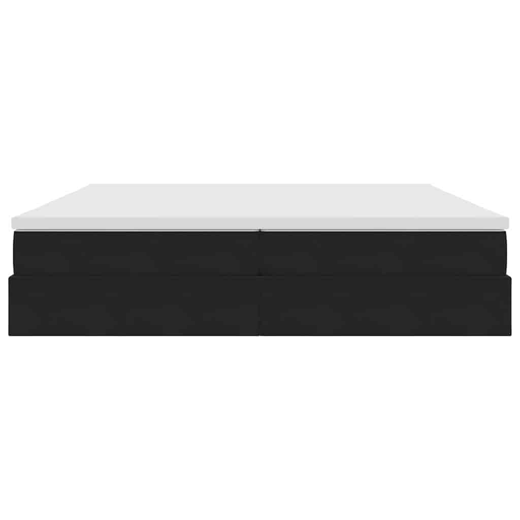 Opbergbed met matras met matras Zwart 200 x 200 cm Fluweel is nu te koop bij PeponiXL, paradijselijk wonen!