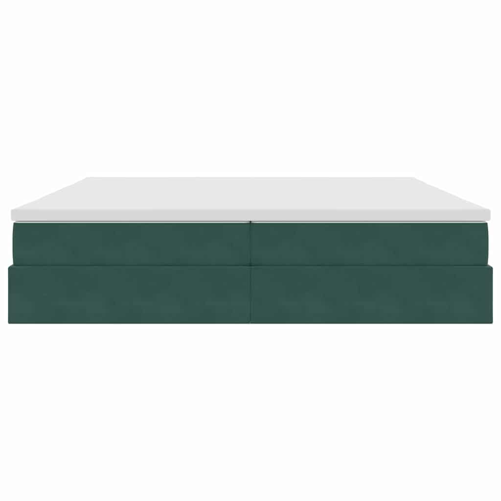 Opbergbed met matras Donkergroen 200 x 200 cm Fluweel is nu te koop bij PeponiXL, paradijselijk wonen!