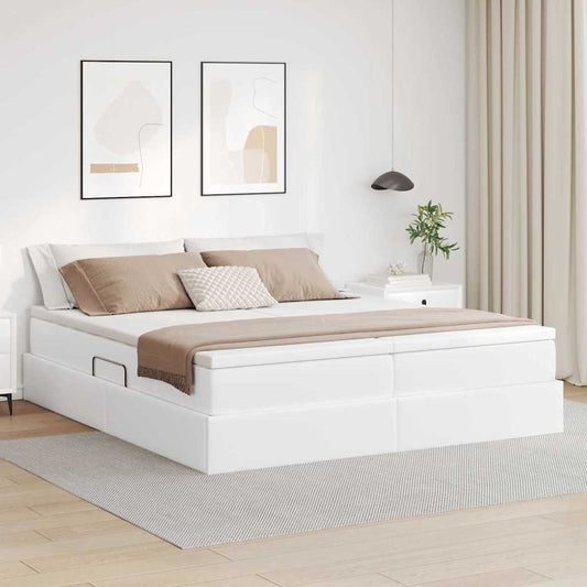 Opbergbed met matras met matras Wit 180 x 200 cm Nep Leer is nu te koop bij PeponiXL, paradijselijk wonen!